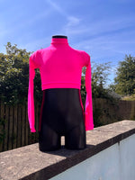 9-10 Plainwear Long Sleeved Top (Neon Pink)
