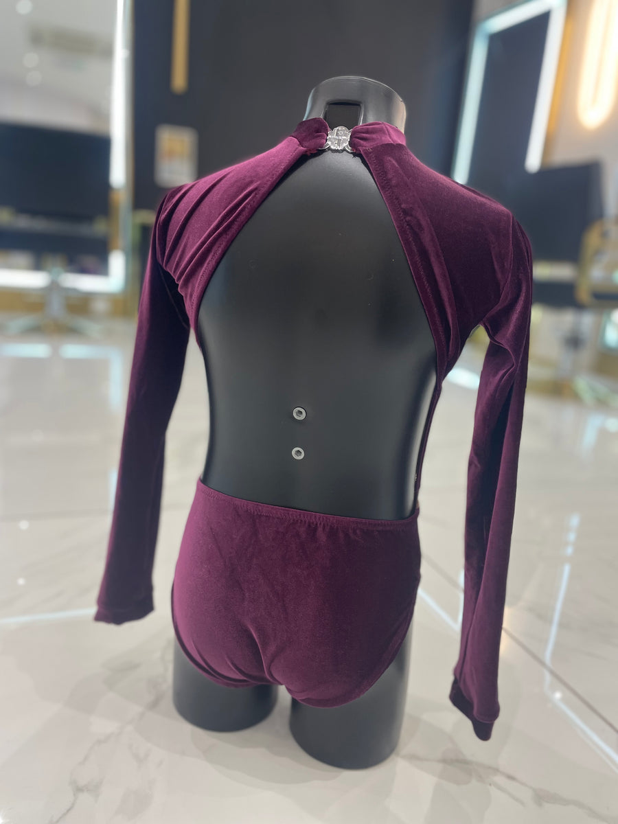 Long Sleeved Lauryn Leotard - Merlot/Shine – Acrotastic Dancewear